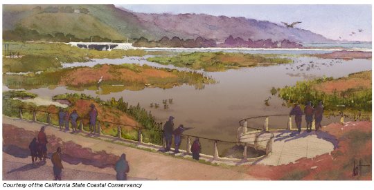 Artist's perspective of west channels view from SW corner (RestoreMalibuLagoon . com)