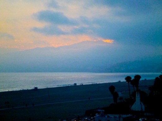 Santa Monica's Summer Solstice Sunset over the Santa Monica Mountains (Bob Gurfield 6/21/14)