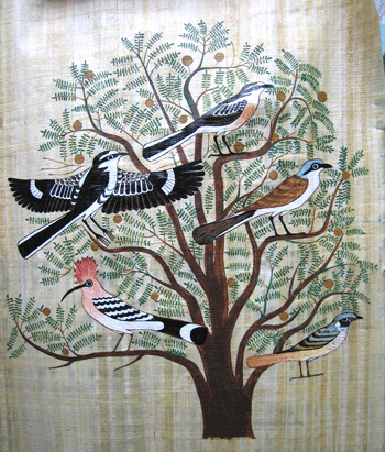 Bird tree with Hoopoe, Tomb of Khnun-Hotep, Beni Hasan, Egypt (Timetrips.com)