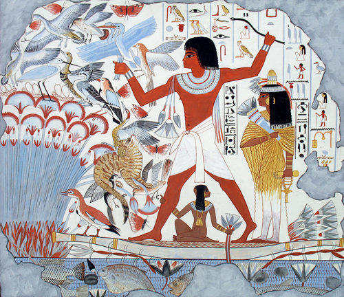 Neb-amun hunting birds in the marshes (Timetrips.com)